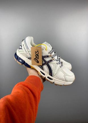 Всесизон термо мужские кроссовки asics gel-kahana 8 white blue/orange3 фото