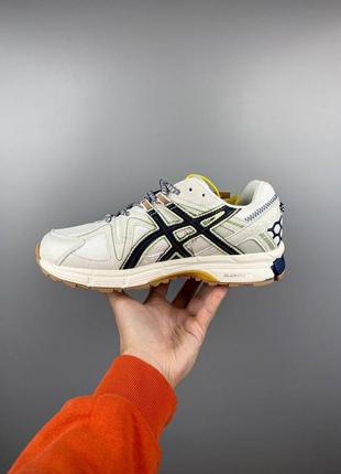 Всесизон термо мужские кроссовки asics gel-kahana 8 white blue/orange2 фото