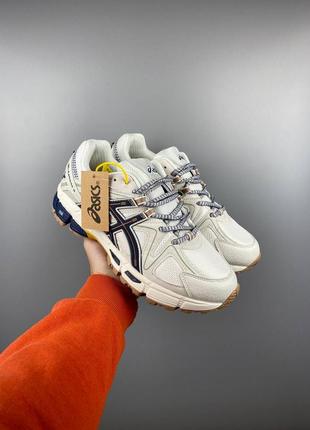 Всесизон термо мужские кроссовки asics gel-kahana 8 white blue/orange