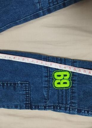 Утеплені житячі джинси на зріст 86-92 см5 фото