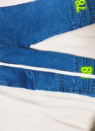 Утеплені житячі джинси на зріст 86-92 см6 фото