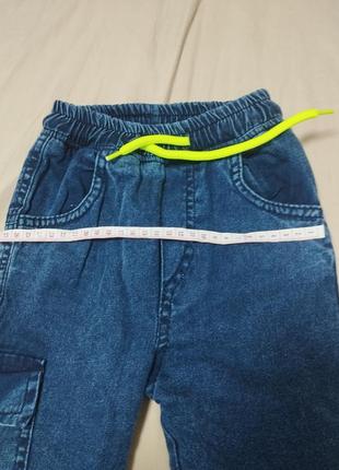 Утеплені житячі джинси на зріст 86-92 см7 фото