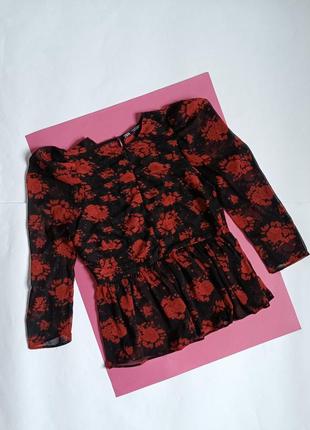 Супермодна червона блузка під шифон zara