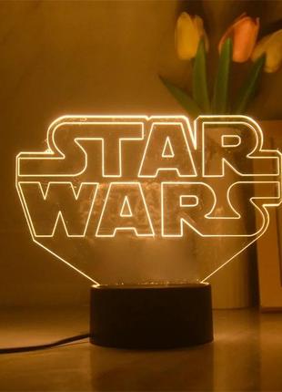 Акрилова світлодіодна лампа для дому "зоряні війни" / нічник "зоряні війни"1 фото