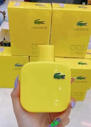 Lacoste eau de lacoste l.12.12 yellow jaune optimistic 100 ml туалетна вода чоловіча1 фото