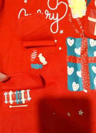Лонгслив детский новогодний на девочку реглан кофта новогодняя детская2 фото