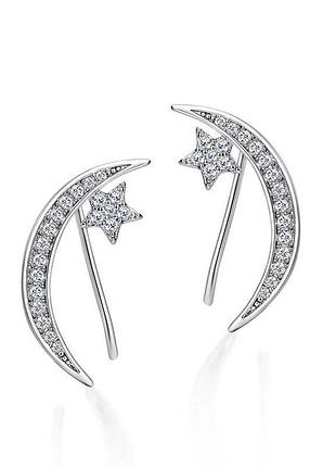 Серебряные серьги каффы