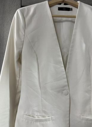 Жакет пиджак женский белый2 фото