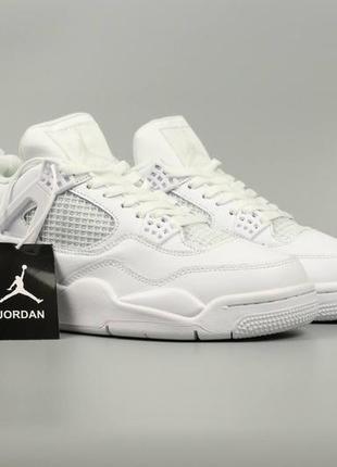 Nike air jordan 4 retro white fur