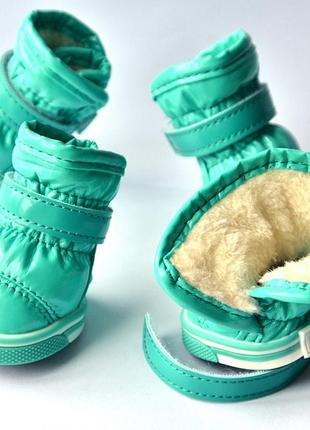 Зимове взуття для собак, черевики, чоботи для собак. взуття для тварин5 фото