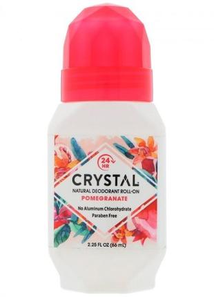 Crystal body deodorant, натуральный шариковый дезодорант с гранатом, 66 мл