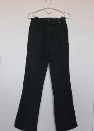 Черные теплые зимние брюки, лыжные брюки, утепленные баллоновые брюки 12-13 лет.