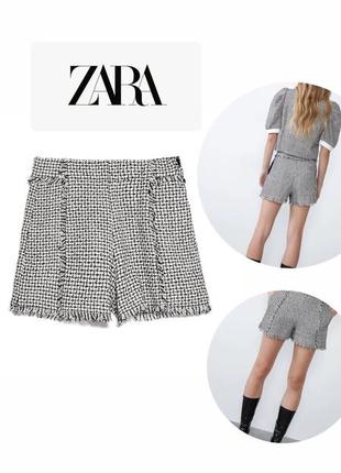 Шорты твидовые женские zara1 фото