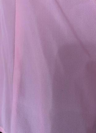 Нежная розовая лёгкая рубашка с воротником длинный рукав на пуговицах3 фото