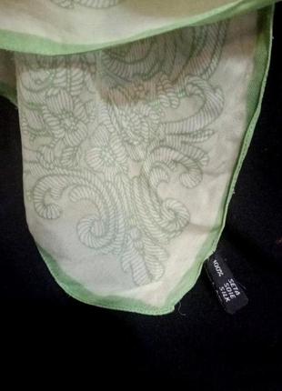 Нежно-зеленый шарфик из натурального шелка+подарок4 фото
