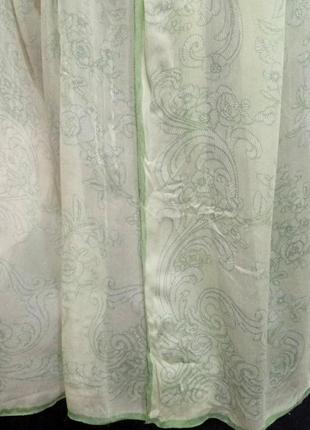 Нежно-зеленый шарфик из натурального шелка+подарок6 фото