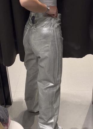 Джинси zara срібні нові