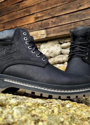 Ботинки кожаные зимние wrangler aviator black 8