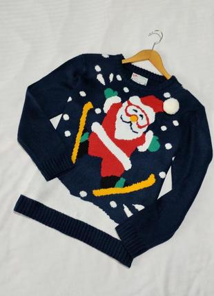 Кофта новорічна, светер з новорічним принтом.