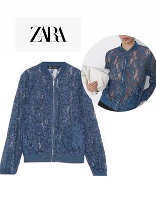 Блуза ажурная на молнии zara