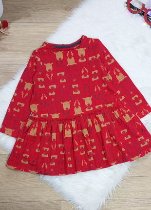 Новорічне трикотажне плаття на 2-3 роки