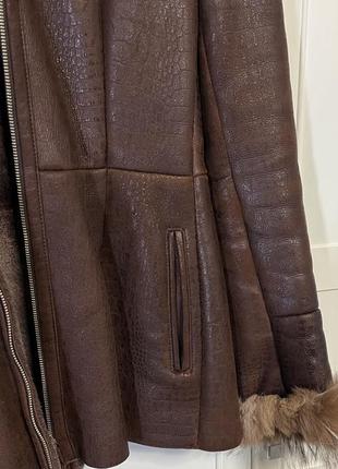 Дубленка куртка шубка из натуральной кожи и меха пальто3 фото