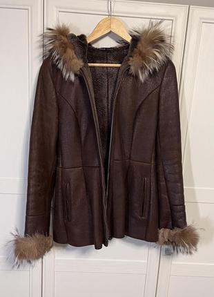 Дубленка куртка шубка из натуральной кожи и меха пальто9 фото