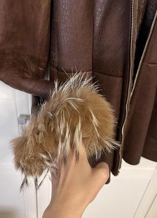 Дубленка куртка шубка из натуральной кожи и меха пальто5 фото
