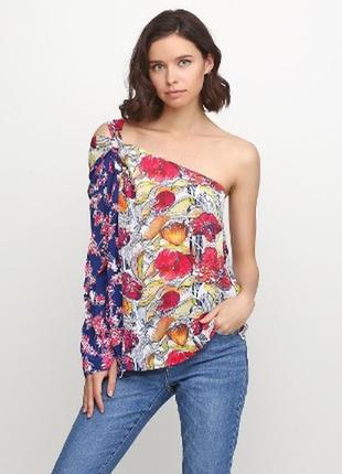 Шелковая цветочная расцветка блузка &amp; other stories годовая