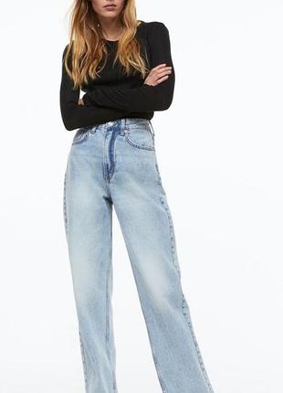 Джинси пряма штанка 90’s, висока талія h&m,  14 (42)