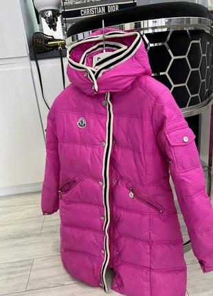 Яркий теплый натуральный оригинальный пуховик парка moncler