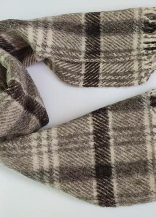 Jacobs wool шерстяной шарф в клетку англия3 фото