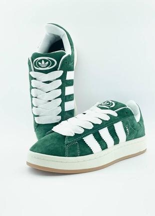 Замшевые кроссовки adidas campus 00s "dark green"