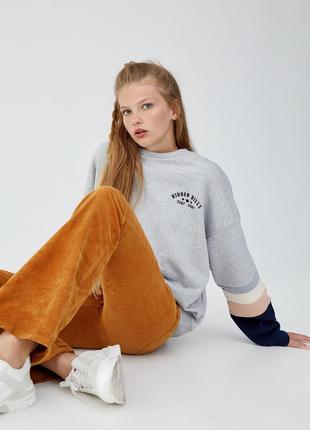 Свитшот pull&bear серый1 фото