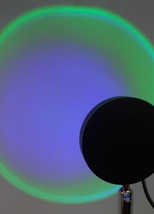 Проекционный светильник лампа с эффектом рассвета и заката с пультом usb юсб 4 режима освещения suns8 фото