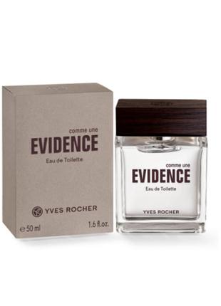 Yves rocher, туалетная вода comme une evidence homme ив роше