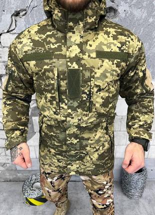 Тактическая куртка, куртка пиксель на зиму, армейская куртка5 фото