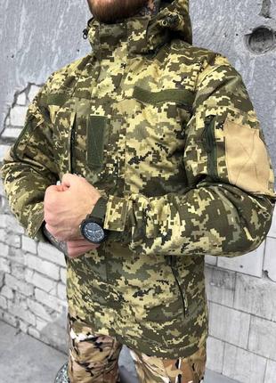 Тактическая куртка, куртка пиксель на зиму, армейская куртка6 фото