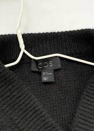 Кардиган, свитер, кофта, черный, базовый, шерсть, шерстяной, cos4 фото