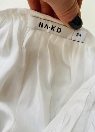 Білосніжне , плаття -плісе na-kd/хs-s-m❤️6 фото