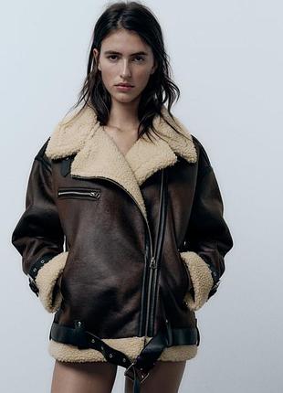 Дубленка zara! тренд