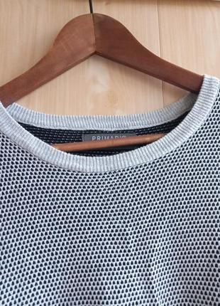 Модный джемпер свитер мужской кофта в мелкий  узор реглан свитшот2 фото