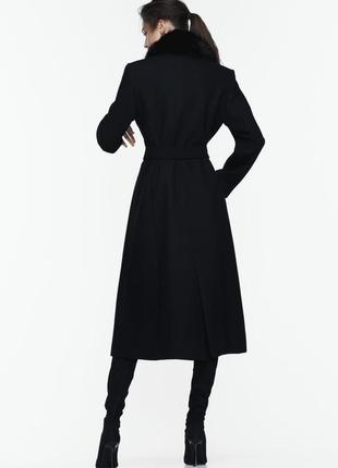 Шикарне приталене шерстяне пальто h&m під пояс