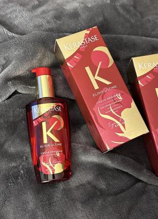 Універсальна олія олійка масло для волосся kerastase elixir ultime tiger rouge4 фото