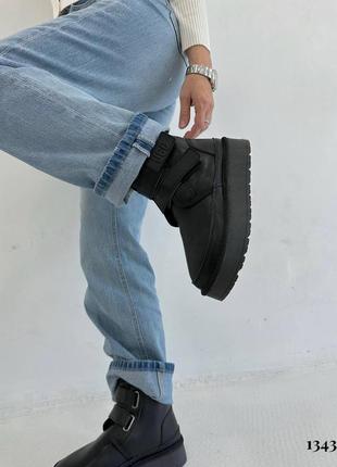 Обувь сапоги ботинки зимние теплые высокие на липучках4 фото