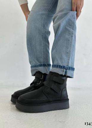 Обувь сапоги ботинки зимние теплые высокие на липучках5 фото