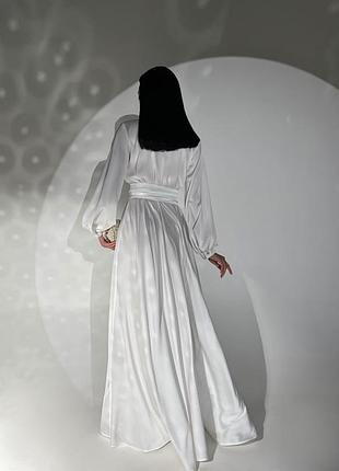 Невероятное шелковое платье макси на запах