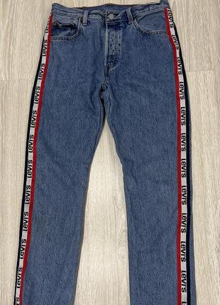 Винтажные джинсы levi’s premium с лампасами 501