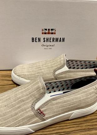 Новые мужские слипоны ben sherman bristol slip-on,  39,5 размер