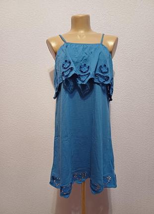Трикотажное платье сарафан с открытыми плечами1 фото